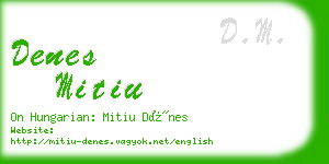 denes mitiu business card